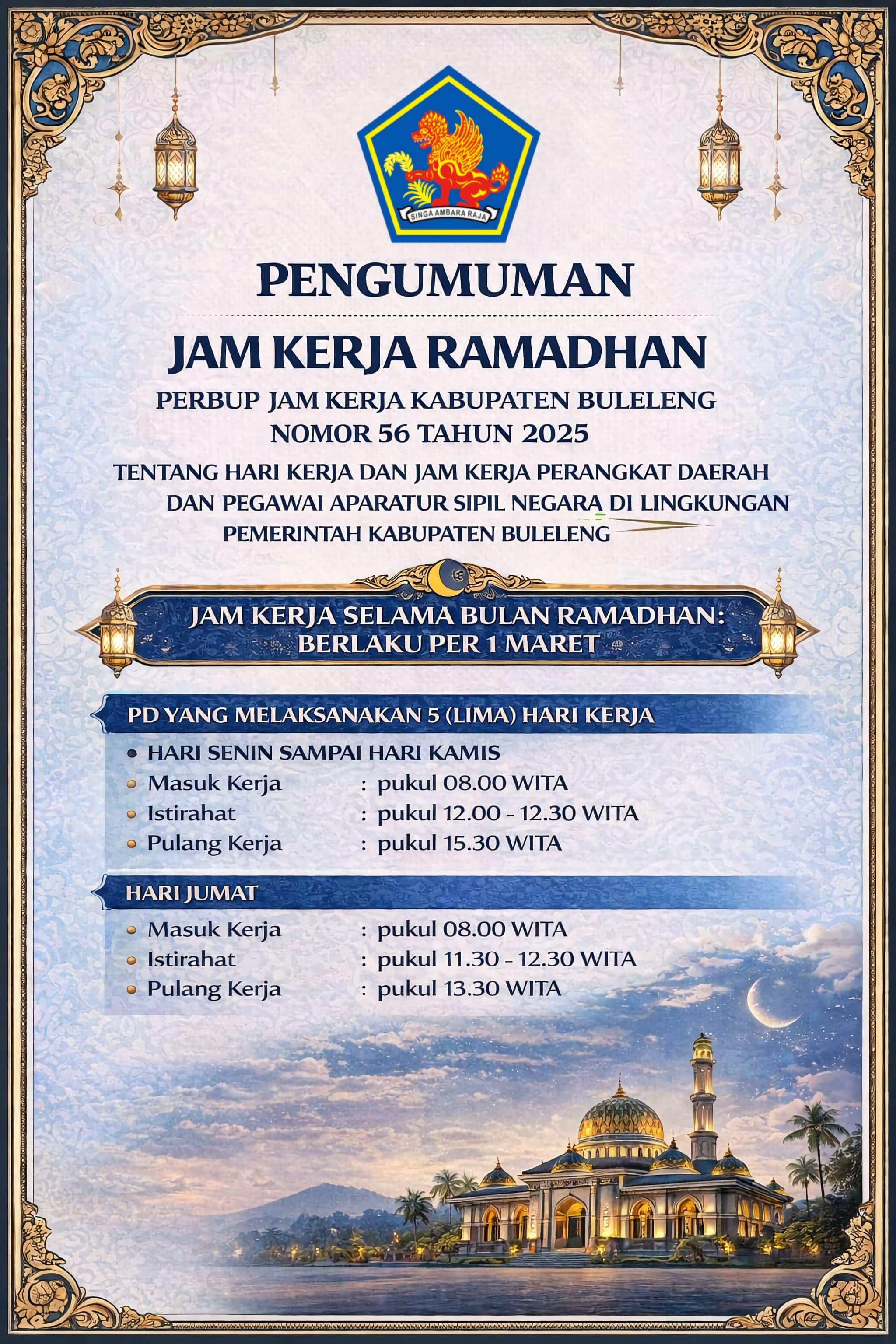 Jam Kerja Selama Bulan Ramadhan